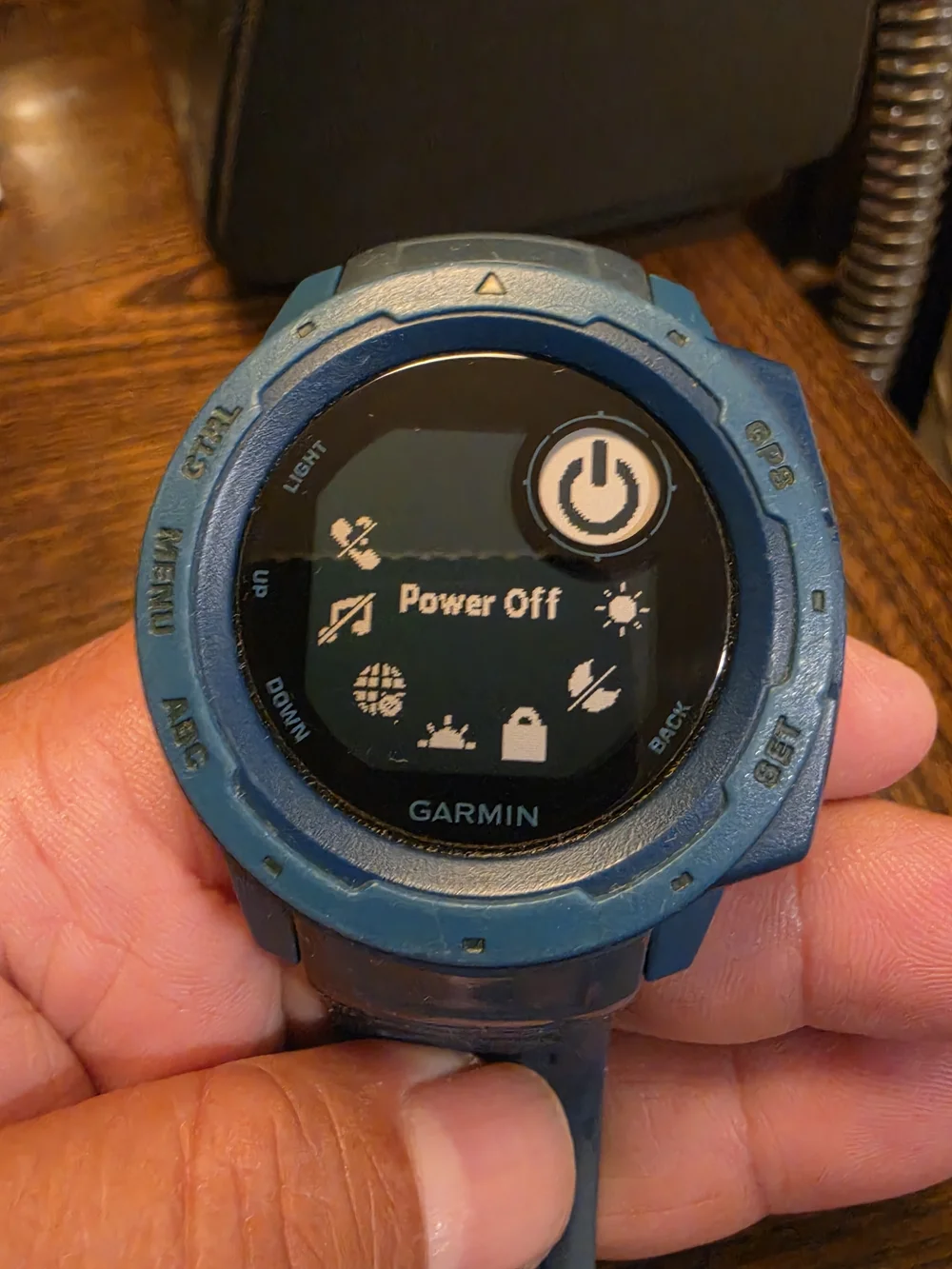 garmin Blue and Black Digital GPS Sports Watch